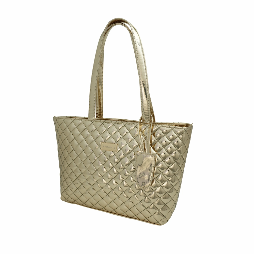 Golden Avella Quilted Tote Bag