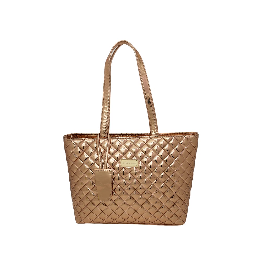 Bronze Avella Quilted Tote Bag