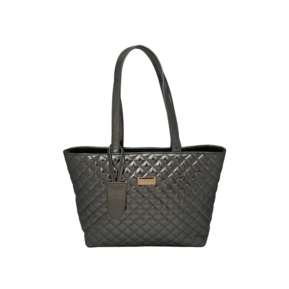 Charcoal Avella Quilted Tote Bag
