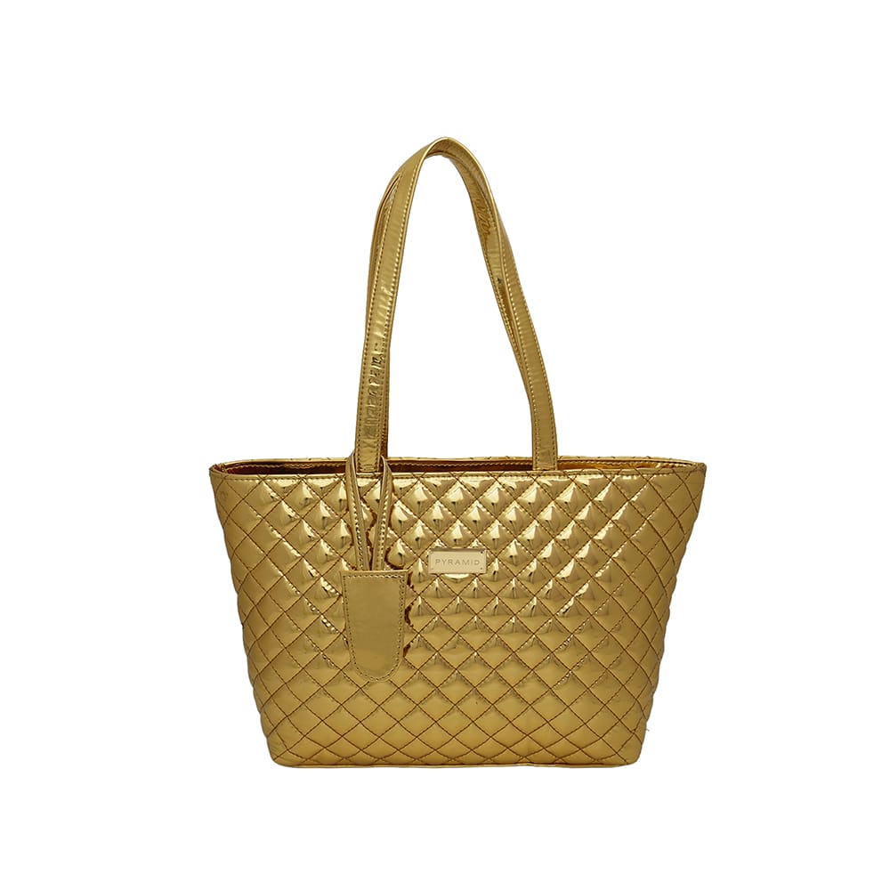 Bright Gold Avella Quilted Tote Bag